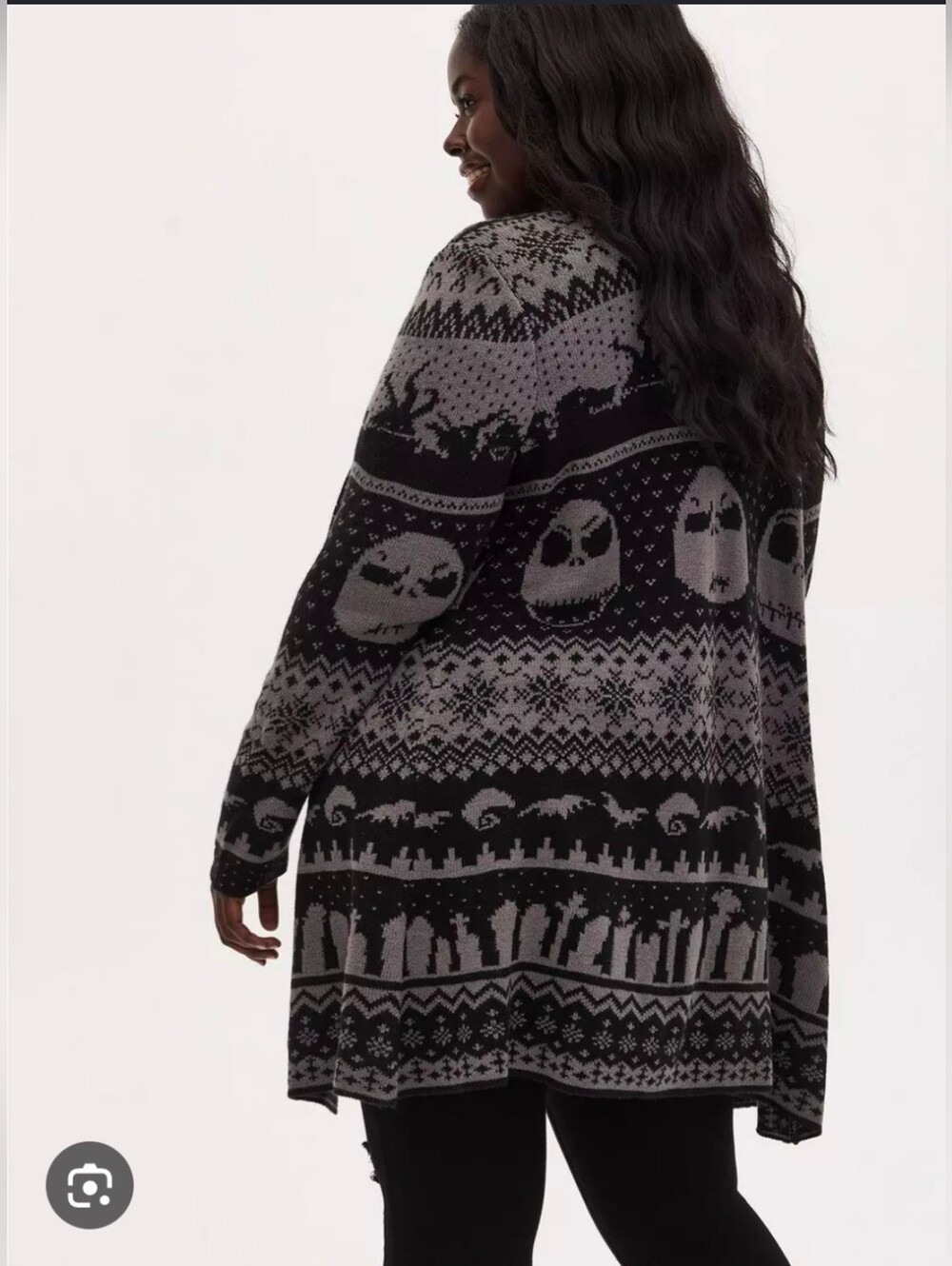 Torrid × Disney Nightmare Before Christmas Waterfall Cardigan With Pockets 3 X